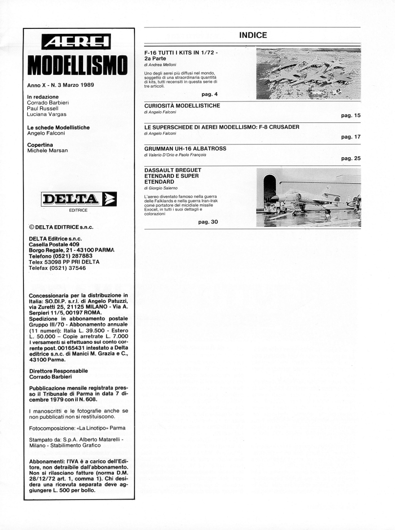 Aerei Modellismo 1989-03